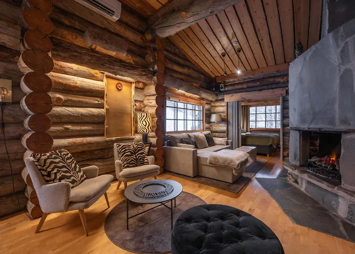 Kuukkeli Log Houses Teerenpesae - Premium Suite A48
